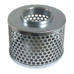 Two Inch Steel Round Hole Steel Strainer kept on a white background