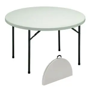 48 Round Plastic Fold-in-Half Table