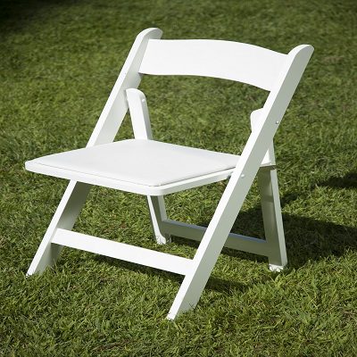 White Resin Padded Chairs