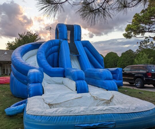 Bounce House Slide Blue Wave